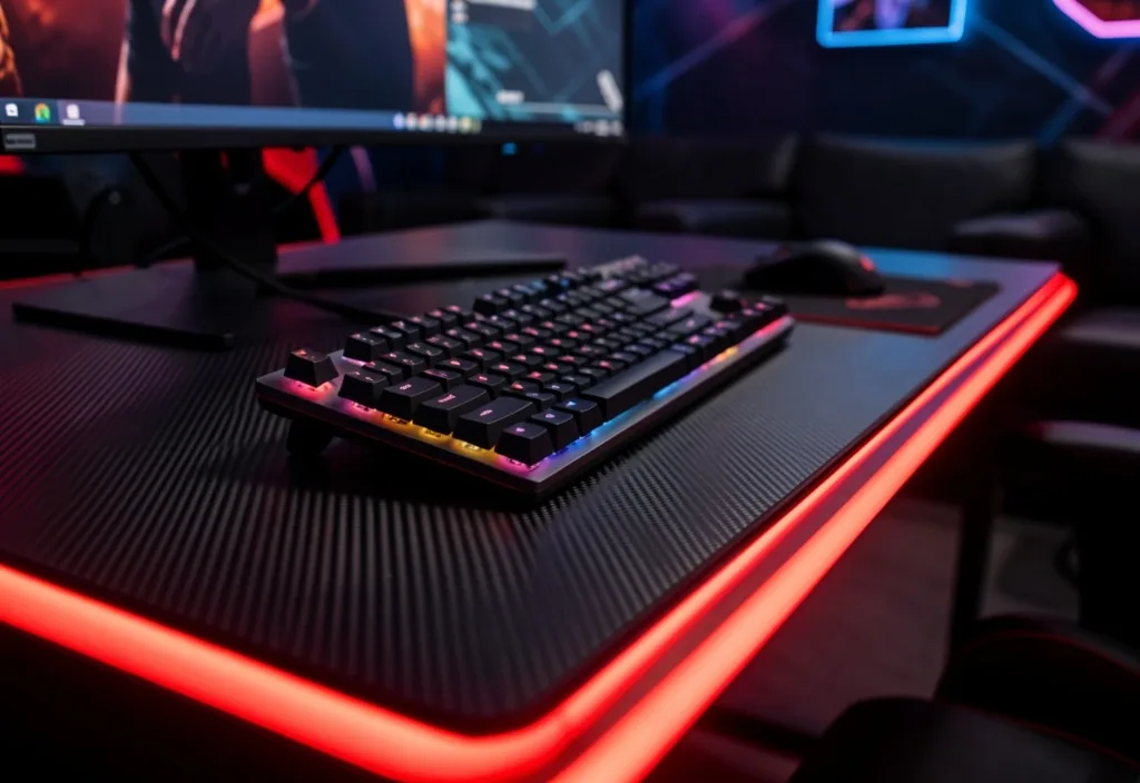 Estación VIP con monitor ultrawide y silla ergonómica