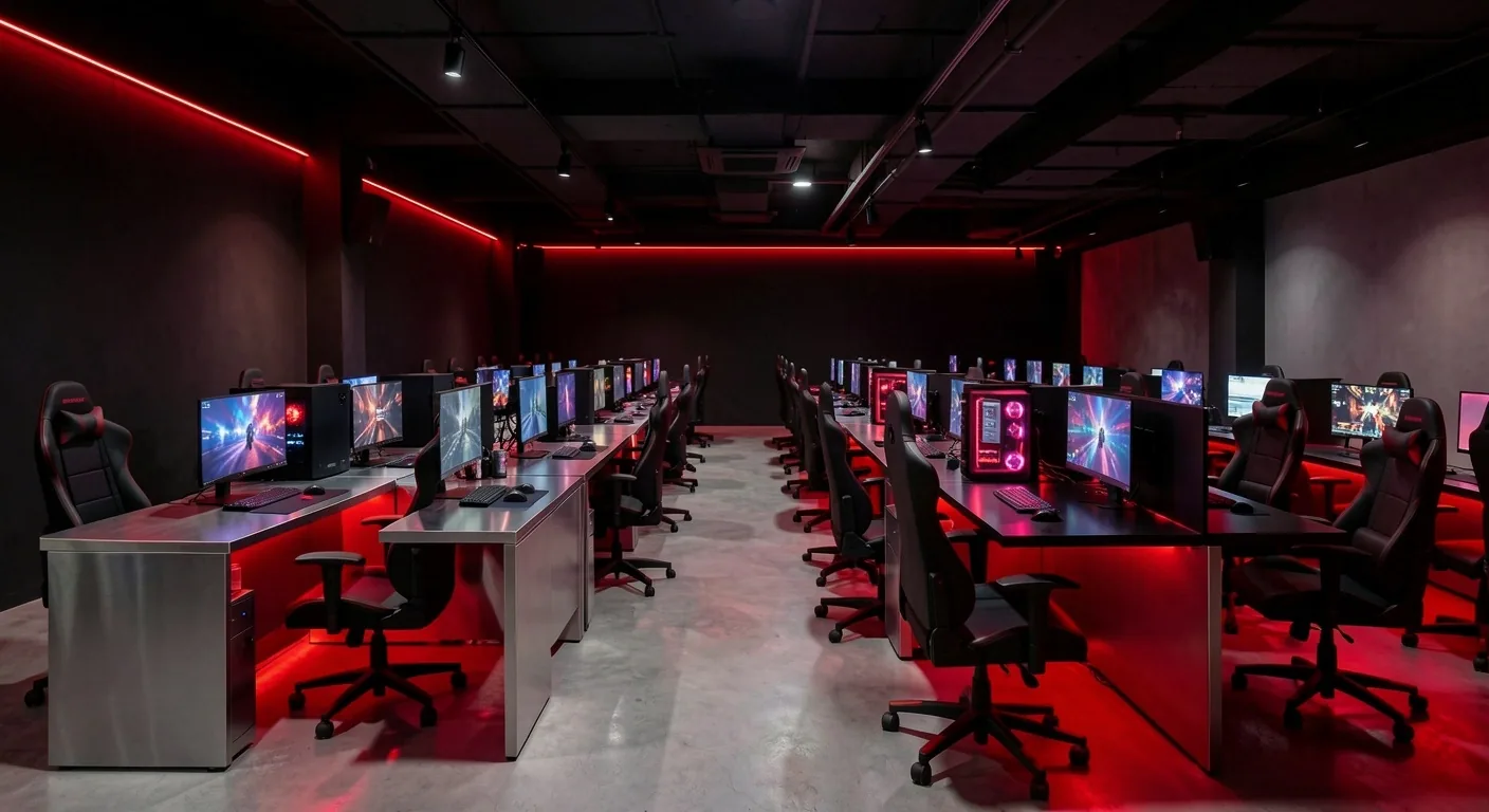 Sala de estaciones de trabajo de alto rendimiento en Yavetta Computer Club