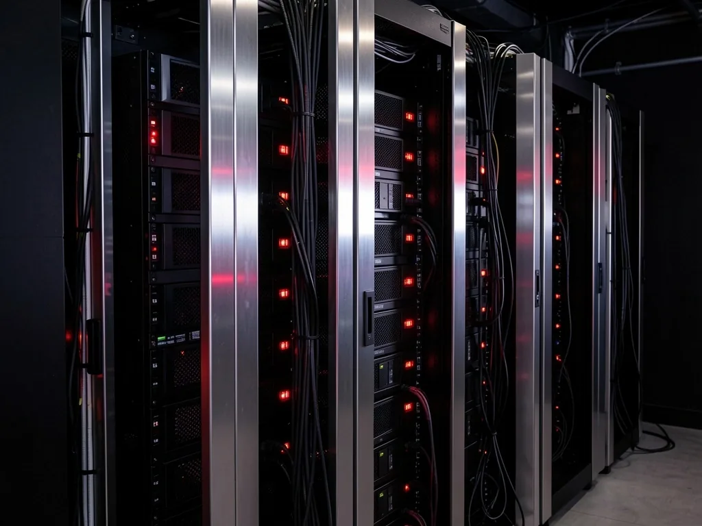 Rack de servidores en la infraestructura del club