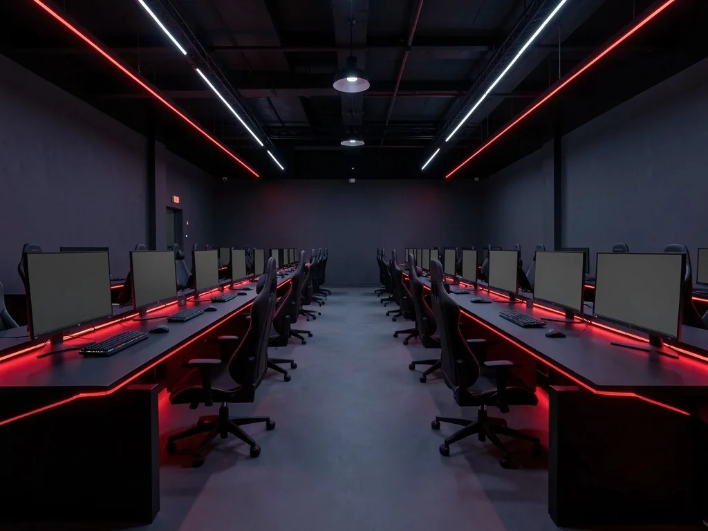 Vista panorámica de las estaciones de trabajo del club