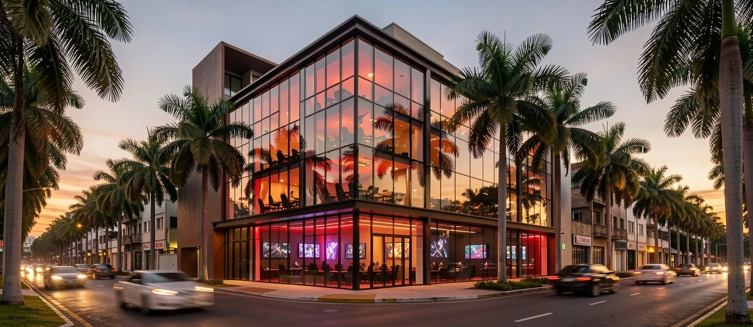 Vista de la sede del club en la Avenida Roosevelt, Cali